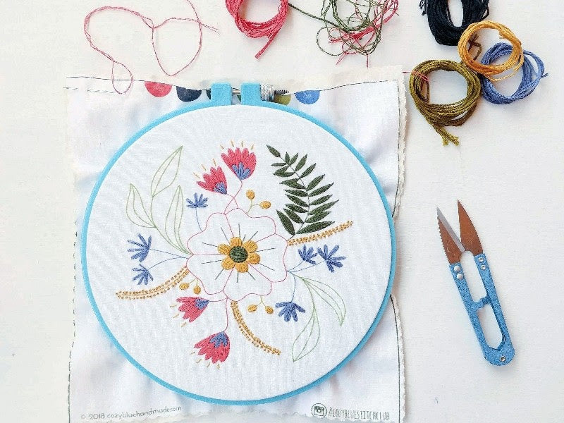 April Flowers - Cozyblue Handmade Embroidery Kit